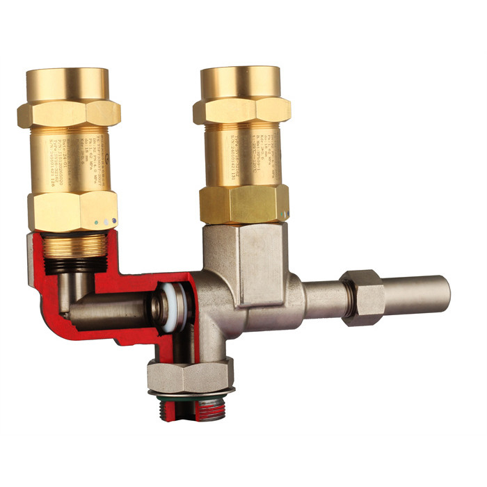 วาล์วช่วยความปลอดภัยที่มีช่วงอุณหภูมิ -29.C ~ 140.C และความดันตั้ง 0.3 ~ 4.5MPa มีใบรับรอง CE