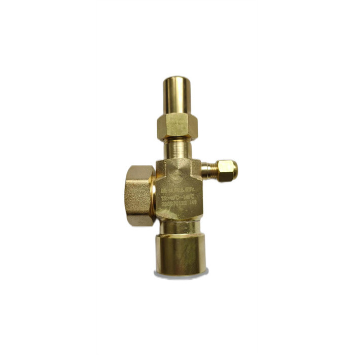 ความดัน DN4-DN50 ระบบทําความเย็น Rotalock วาล์วบริการและอุปกรณ์ Fittings สําหรับ-40 °C + 150 °C และ 0-4.5 MPa