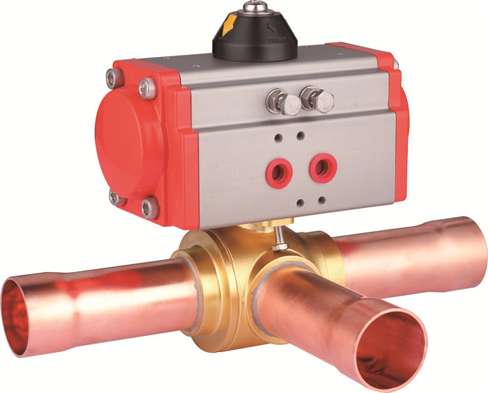IP67 เรตติ้ง Smart Electric Refrigerant Ball Valve สําหรับสภาพแวดล้อมที่รุนแรง